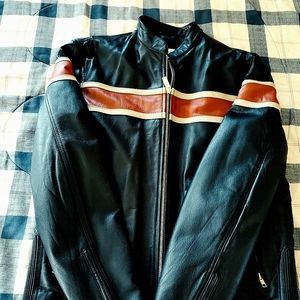 M. JULIAN Wilson's leather moto jacket.